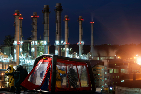 Stock photo of a hazmat management operation