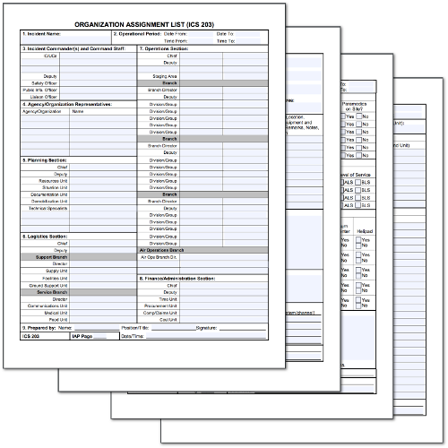 ICS worksheets