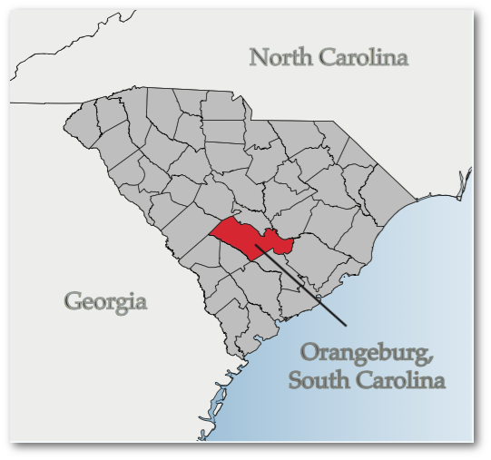 State map of South Carolina