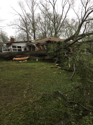 Photo of a destroyed home