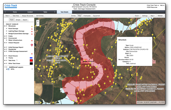 Operations view of structures from Crisis Track