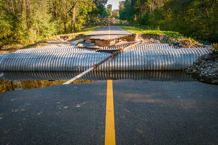 Stock photo of road damage